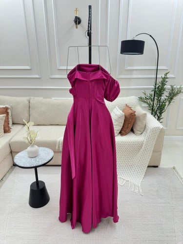 فساتين نسائي قماش تفته دبل كلوش