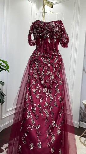 فستان نسائي سهره قماش شك