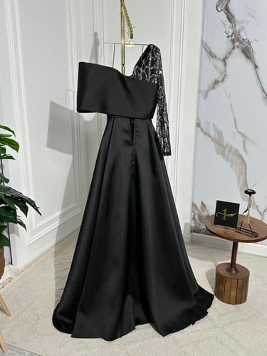 فستان نسائي سهره قماش ميكادو