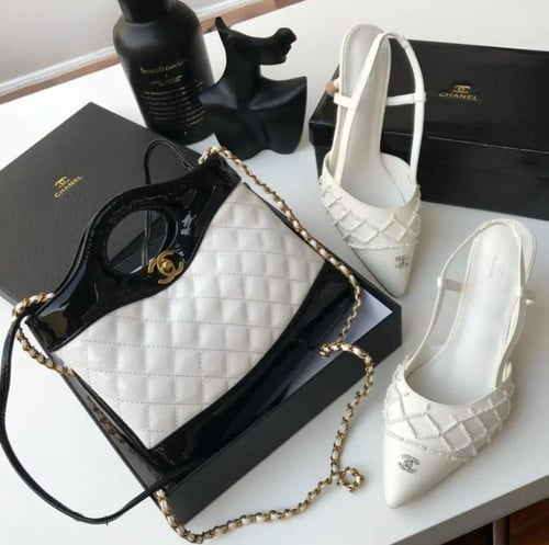 كعب وشنطه شانل كعب وشنط CHANEL مع توابع الماركة