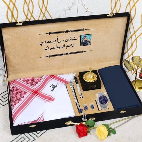 طقم وبكس ملكي رجالي شتوي قماش شتوي مع ملحقات