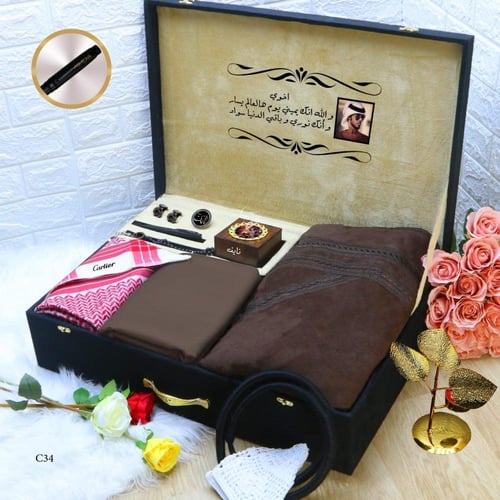 بوكس شتوي رجالي مع فرو مكون من 6 قطع