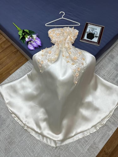 فستان نسائي سهره قماش ميكادو