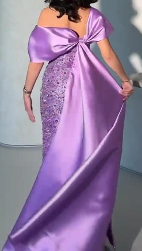 فستان نسائي سهره قماش ميكادو