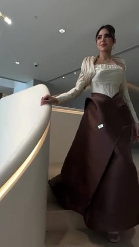 فساتين سهرة قماش ميكادو