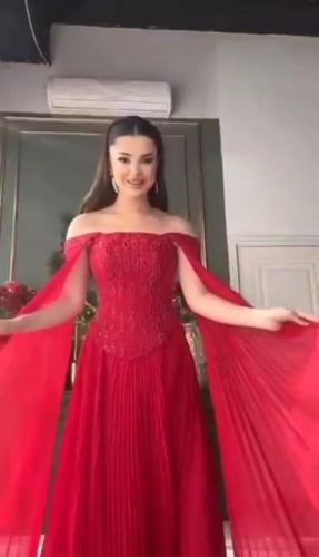 فساتين نسائي قماش شيفون دبل كلوش