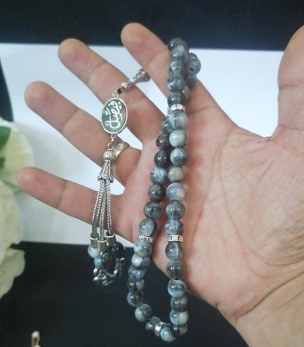 سبح احجار كريمة سبحة ملكية فضة إيطالي خالص عيار 92...