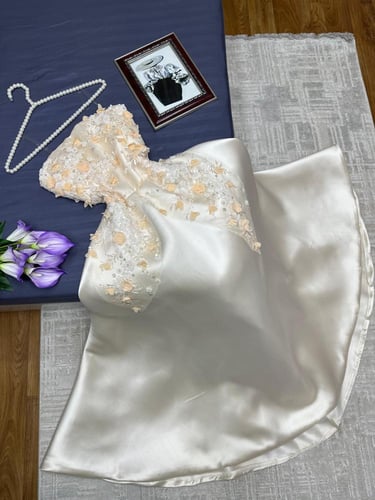 فستان نسائي سهره قماش ميكادو