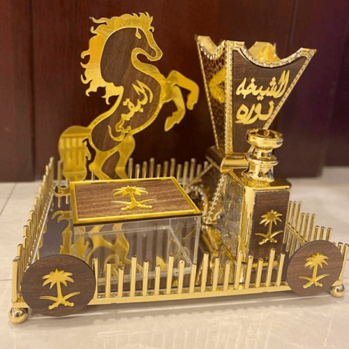 طقم مباخر ملكي رخام مضغوط اكريلك بالاسم