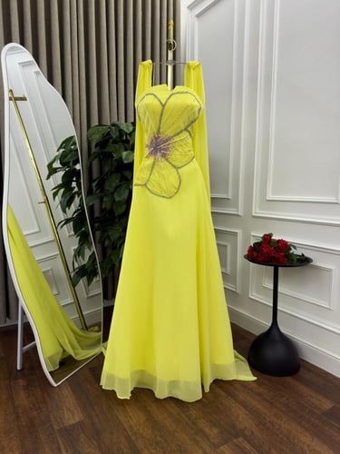 فساتين نسائي قماش تل مع شيفون