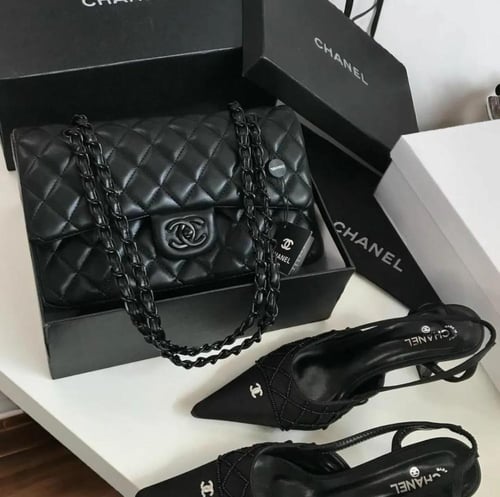 كعب وشنطه شانل كعب وشنط CHANEL مع توابع الماركة