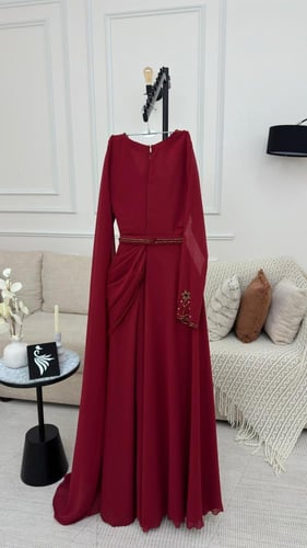 فستان نسائي خامه جورجيت تطريز يدوي