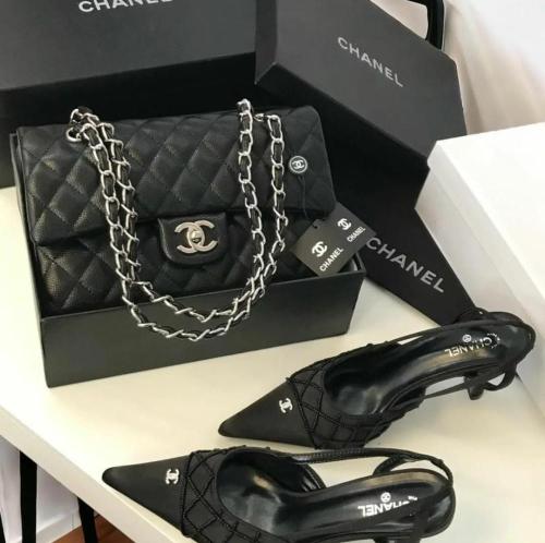 كعب وشنطه شانل كعب وشنط CHANEL مع توابع الماركة