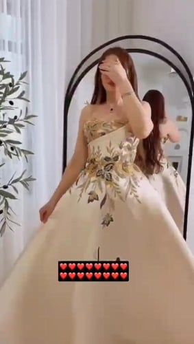 فستان سهرة قماش ميكادو