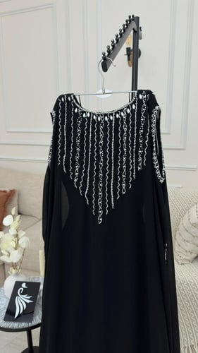 فستان نسائي سهره قماش كريب شيفون جورجيت