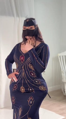 فستان سهرة قماش كريب تفته ستريتش