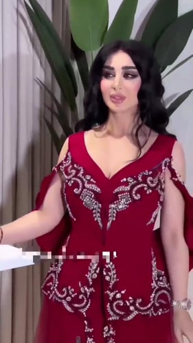 فساتين نسائي خامة شيفون جورجيت مع باربي تطريز