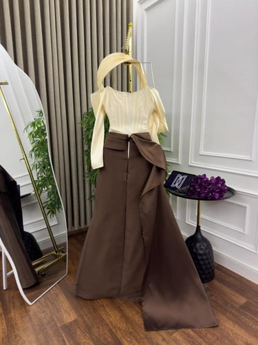 فساتين سهرة قماش ميكادو