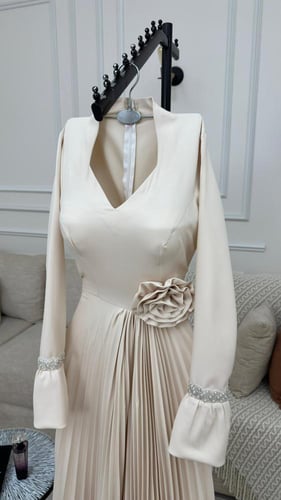 فستان نسائي سهره خامة كريب باربي