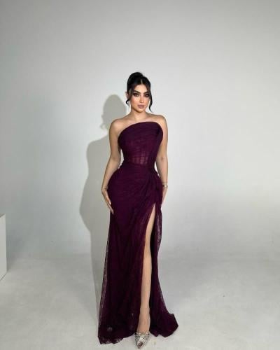 فستان سهرة قماش دانتيل وتر