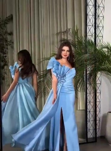 فستان نسائي سهره قماش ميكادو