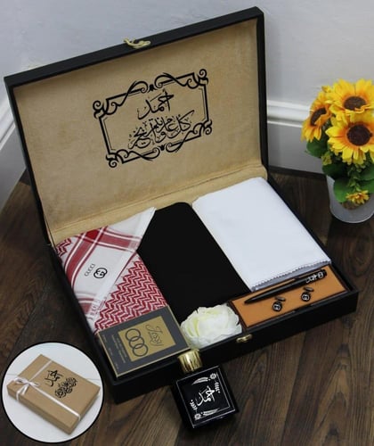 طقم وبوكس العيد رجالي قماش ماركة ديور مع توابع الم...