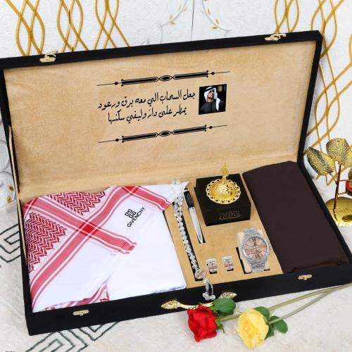 طقم وبكس ملكي رجالي شتوي قماش شتوي مع ملحقات