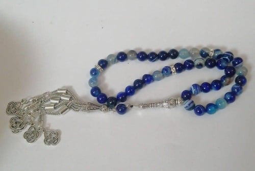 سبح احجار كريمة سبحة ملكية فضة إيطالي خالص عيار 92...