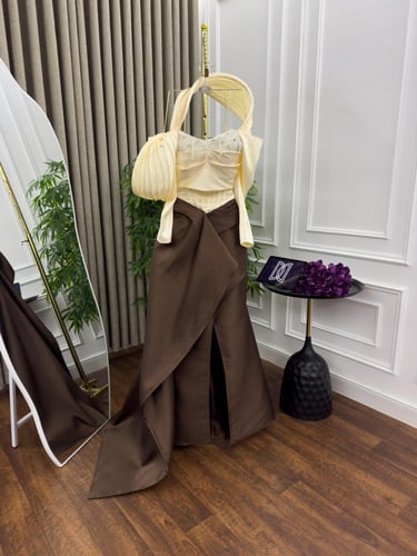 فساتين سهرة قماش ميكادو