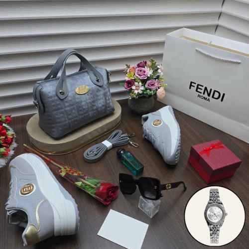 طقم شنط مع شوز ماركة فندي