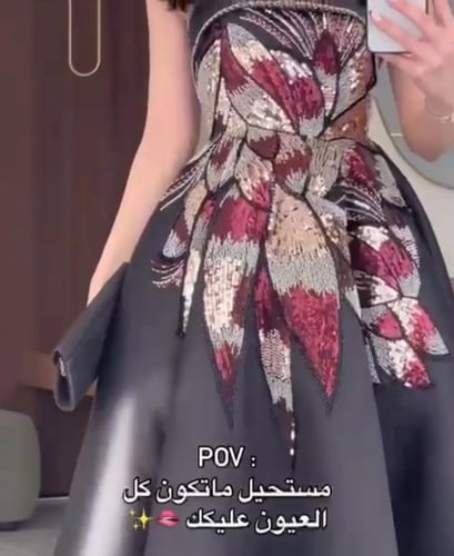 فستان نسائي سهره قماش ميكادو