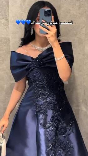 فستان نسائي سهره قماش ميكادو