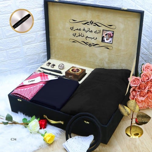 بوكس شتوي رجالي مع فرو مكون من 6 قطع