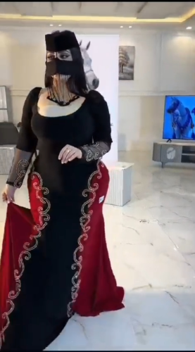 فستان سهر كريستال استرتش