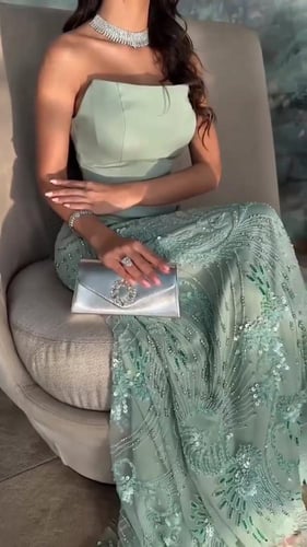 فستان نسائي سهره خامة باربي مع تل