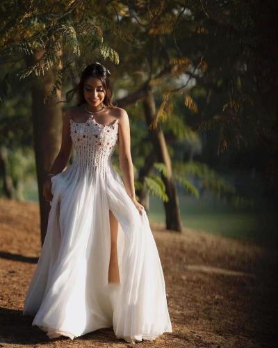 فساتين نسائي قماش شيفون جورجيت مع كروسية