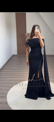 فستان سهرة استرتش كريب