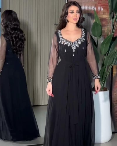 فستان نسائي سهره قماش شيفون جورجيت