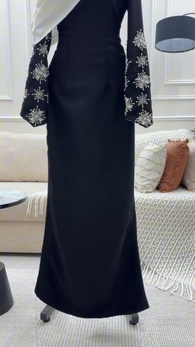 فستان سهرة قماش باربي مع تفته سيلا