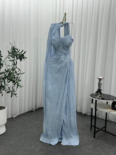 فستان سهرة قماش كرنكل