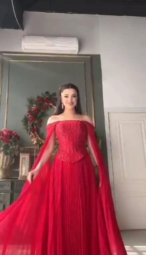 فساتين نسائي قماش شيفون دبل كلوش