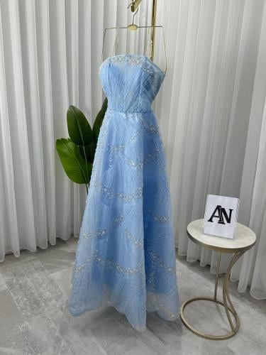 فستان نسائي سهره قماش ميكادو