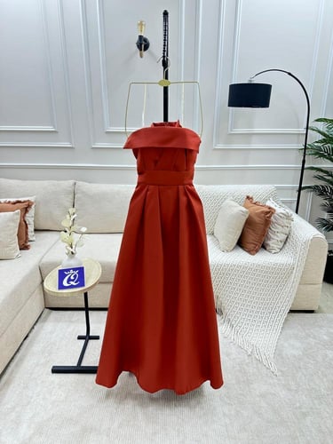 فستان نسائي سهره قماش ميكادو