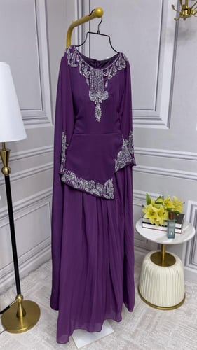 فستان نسائي سهره قماش جورجيت بليسيا