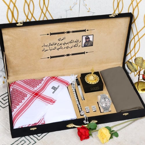 طقم وبكس ملكي رجالي شتوي قماش شتوي مع ملحقات