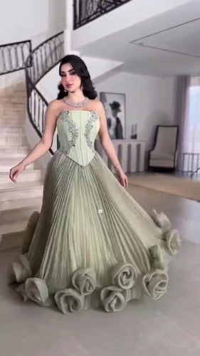 فستان نسائي سهره قماش اورجنزا مع باربي