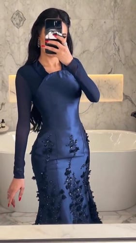 فستان نسائي سهره قماش ميكادو