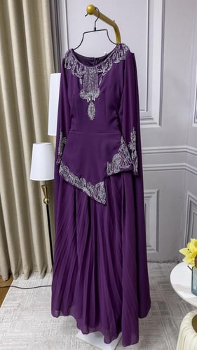 فستان نسائي سهره قماش جورجيت بليسيا