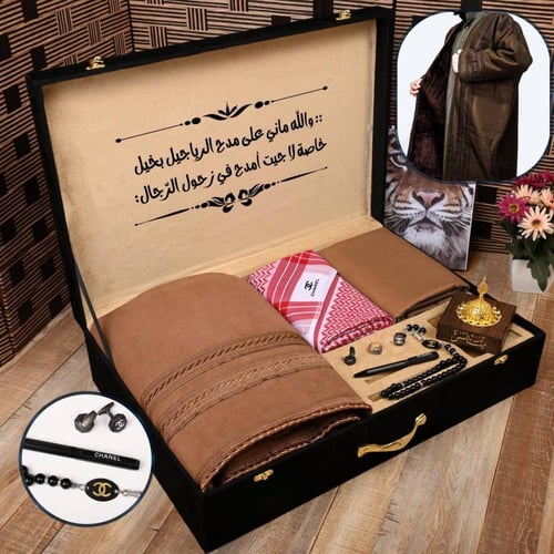 طقم رجالي شتوي قماش ماركة شنل