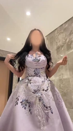 فستان نسائي سهره قماش ميكادو